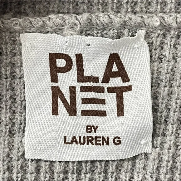 Planet by Lauren G Sweater One Size Loose Cowl Neck Knit Pullover Quiet Luxury - Picture 10 of 11